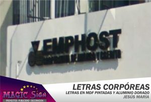 Letreros en Aluminio Dorado