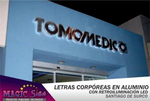 Letras corporeas en Aluminio